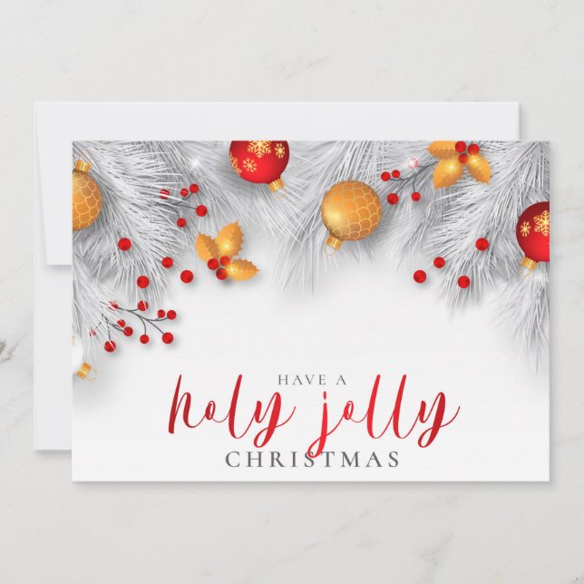 Cartes Pour Fêtes Annuelles Passez un Noël joyeux et charmant (Devant)