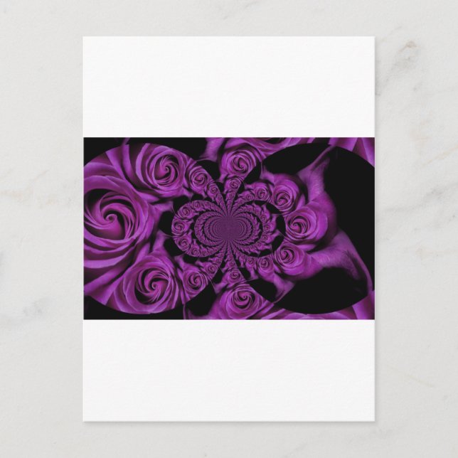 Cartes Pour Fêtes Annuelles Passion violette : Royal Romance Roses (Devant)