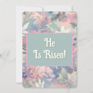Cartes Pour Fêtes Annuelles Pastel de printemps/pâques fleuri/tropical
