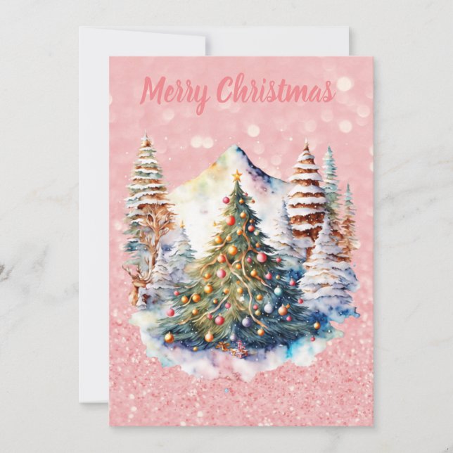 Cartes Pour Fêtes Annuelles Pastel Festive Christmas Card (Devant)