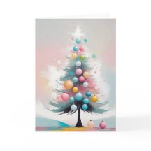 Pastel Noël avec ornements effet aquarelle