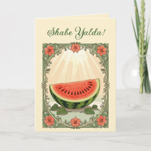 Cartes Pour Fêtes Annuelles Pastèque de Yalda Solstice d'hiver persan 