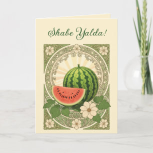Cartes Pour Fêtes Annuelles Pastèque de Yalda, veille du solstice d'hiver pers