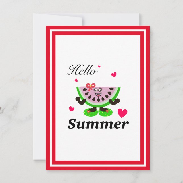 Cartes Pour Fêtes Annuelles Pastèque drôle (Devant)