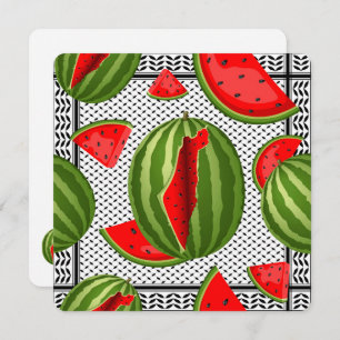 Cartes Pour Fêtes Annuelles Pastèque Palestine - Slice