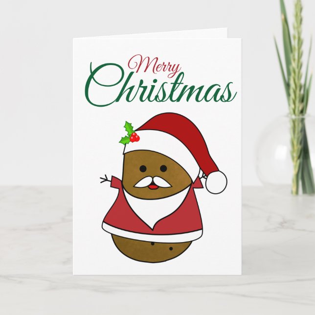 Cartes Pour Fêtes Annuelles Patate de Noël (Devant)