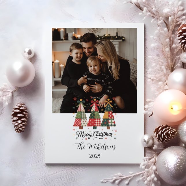 Cartes Pour Fêtes Annuelles Patchwork de Noël en photo (Créateur téléchargé)