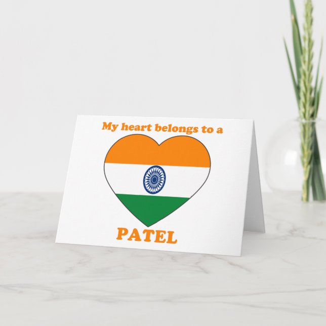 Cartes Pour Fêtes Annuelles Patel (Devant)