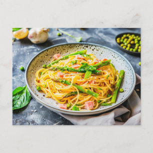 Cartes Pour Fêtes Annuelles Pâtes d'asperges avec sauce à la crème