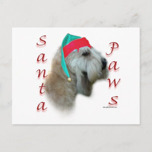 Cartes Pour Fêtes Annuelles Pâtes Père Noël Terrier à revêtement souple