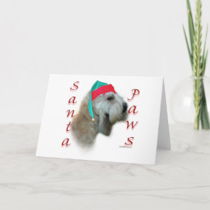 Cartes Pour Fêtes Annuelles Pâtes Père Noël Terrier à revêtement souple