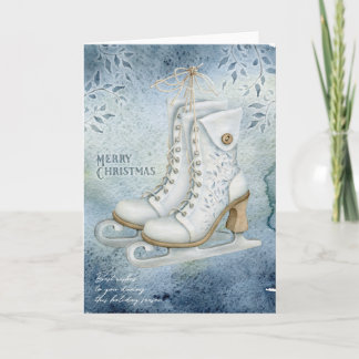 Cartes Pour Fêtes Annuelles Patinage de glace de Noël