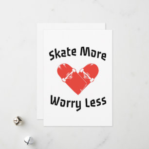Cartes Pour Fêtes Annuelles Patinage Plus Inquiète Moins - Patinage Drôle