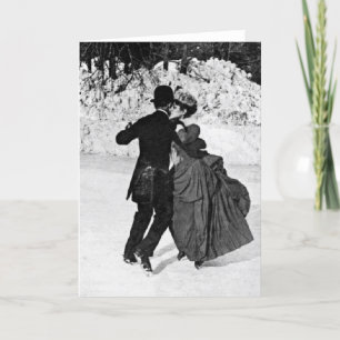 Cartes Pour Fêtes Annuelles Patinage sur glace
