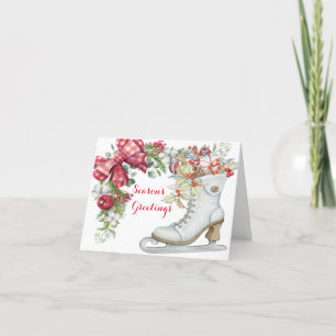 Cartes Pour Fêtes Annuelles Patinage sur glace de Noël