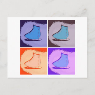 Cartes Pour Fêtes Annuelles Patinage sur glace / Laisser la neige la neige la 