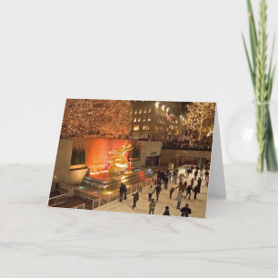 Cartes Pour Fêtes Annuelles Patineurs d'arbre