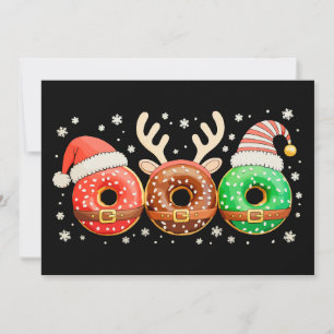 Cartes Pour Fêtes Annuelles Pâtisseries de Noël Santa Renne Xmas Beignet