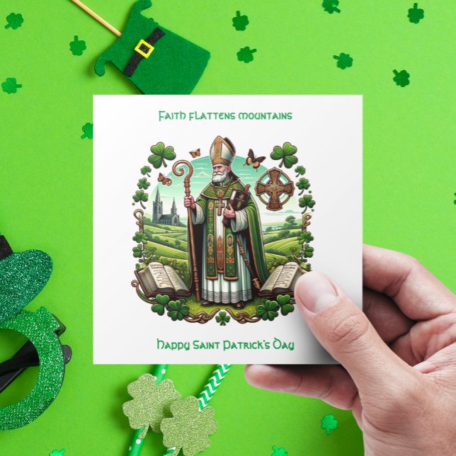 Cartes Pour Fêtes Annuelles Patrimoine irlandais : Evêque traditionnel Saint P (Créateur téléchargé)