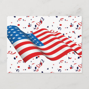 Cartes Pour Fêtes Annuelles Patriot Confetti