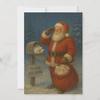 Cartes Pour Fêtes Annuelles Patriotic Christmas Santa