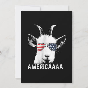 Cartes Pour Fêtes Annuelles Patriotic Goat Funny