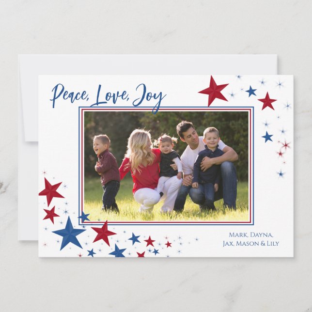 Cartes Pour Fêtes Annuelles Patriotic Holiday Stars Photo (Devant)