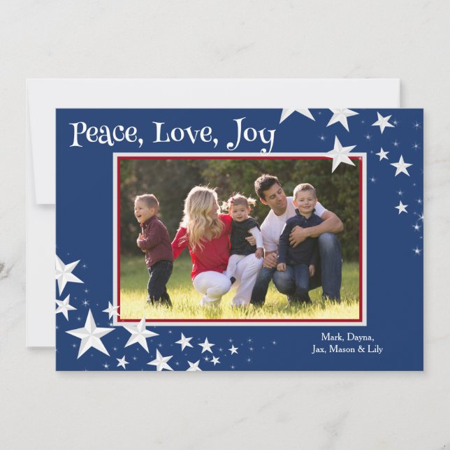 Cartes Pour Fêtes Annuelles Patriotic Holiday Stars Photo (Devant)