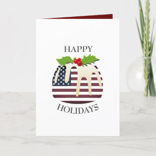Cartes Pour Fêtes Annuelles Patriotique   DRAG AMÉRICAIN   Pudding de Noël