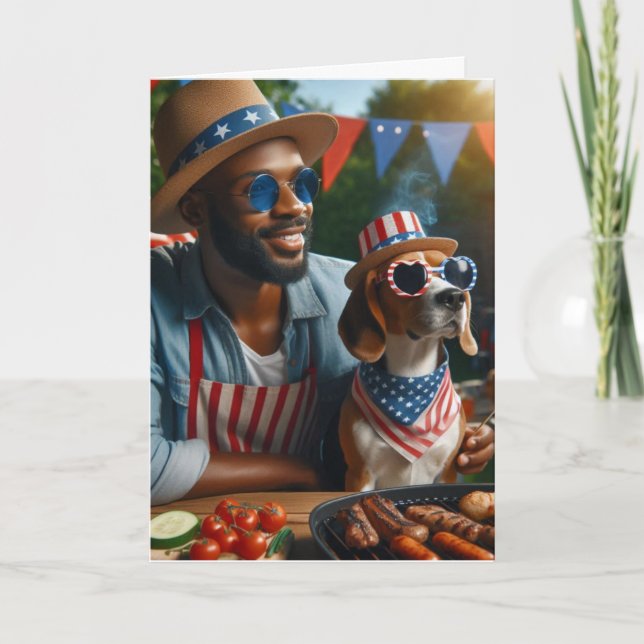 Cartes Pour Fêtes Annuelles Patriotique USA 4 juillet Fête de l'Indépendance (Devant)