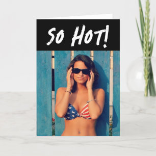 CARTES POUR FÊTES ANNUELLES PATRIOTIQUE USA BIKINI GIRL FUNNY BANTHDAN CARD