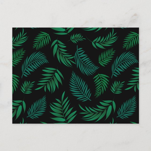 Cartes Pour Fêtes Annuelles Pattern Tropical Leaves (Devant)