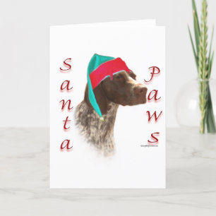 Cartes Pour Fêtes Annuelles Pattes allemandes de Père Noël d'indicateur aux