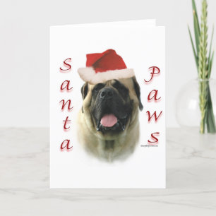 Cartes Pour Fêtes Annuelles Pattes de Père Noël de mastiff (faon)