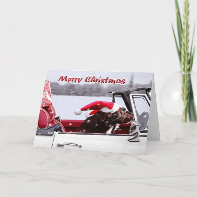 Cartes Pour Fêtes Annuelles Pattes de Père Noël sur une mission ! (Devant)