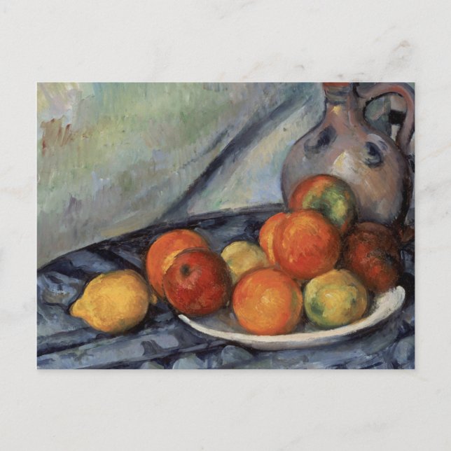 Cartes Pour Fêtes Annuelles Paul Cezanne - Fruits Et Joug Sur Une Table (Devant)