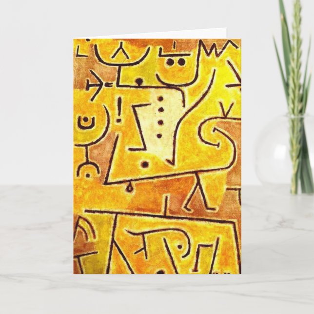 Cartes Pour Fêtes Annuelles Paul Klee - Manteau rouge (Devant)