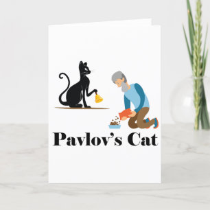 Cartes Pour Fêtes Annuelles Pavlov's Cat Funny Psychology