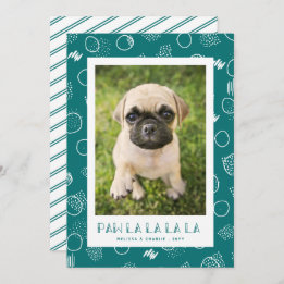 Cartes Pour Fêtes Annuelles Paw La La La | Photo pour animaux