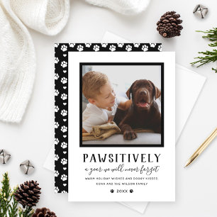 Cartes Pour Fêtes Annuelles Pawsitly Unoubligettable Année Black Pet Photo