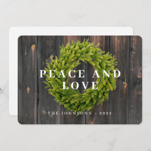 Cartes Pour Fêtes Annuelles Pays Couronne rustique Botanique Bois Noël