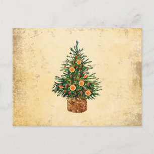 Cartes Pour Fêtes Annuelles Pays de l'Arbre de Noël Salutation Traditionnelle 