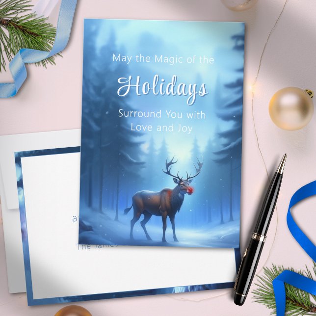 Cartes Pour Fêtes Annuelles Pays de rêves hivernal adorable et modifiable (Créateur téléchargé)