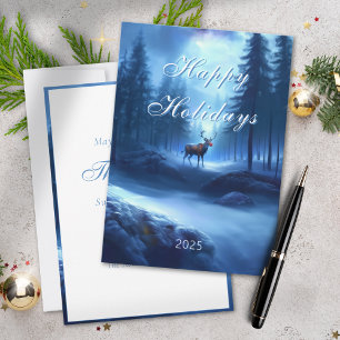 Cartes Pour Fêtes Annuelles Pays des merveilles hivernal adorable et modifiabl