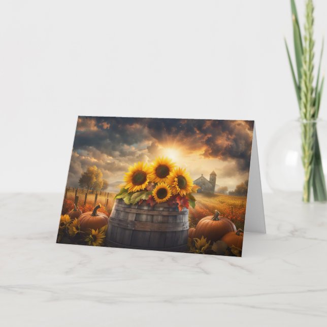 Cartes Pour Fêtes Annuelles Pays du Bon thanksgiving général de Thanksgiving (Devant)