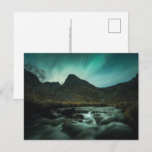 Cartes Pour Fêtes Annuelles Paysage d'Aurora (Devant / Derrière)
