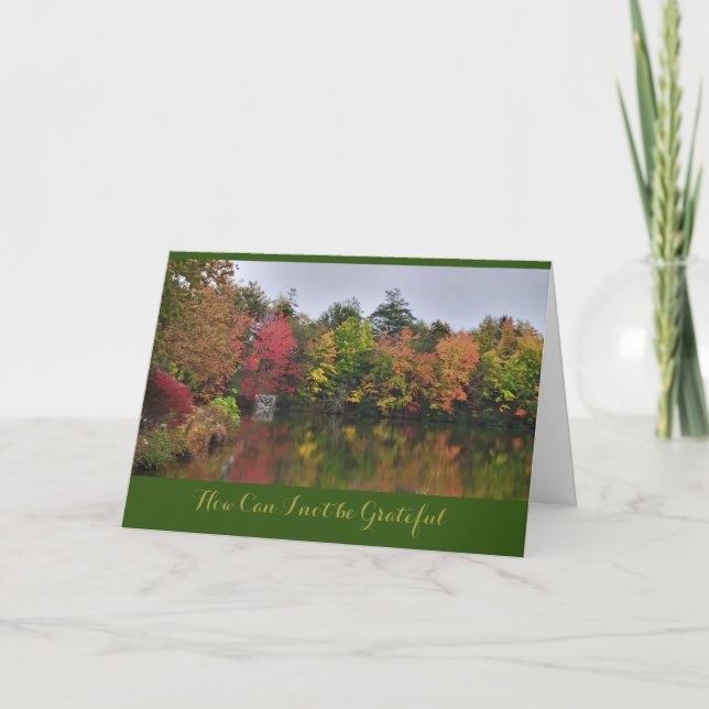 Cartes Pour Fêtes Annuelles Paysage d'automne Merci pour Thanksgiving (Devant)