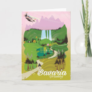 Cartes Pour Fêtes Annuelles Paysage de Bavière Allemagne impression de voyage