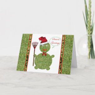 Cartes Pour Fêtes Annuelles Paysage de soin de pelouse de jardinier de Bonnes