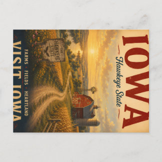Cartes Pour Fêtes Annuelles Paysage de voyage de la ferme du cœur de l'Iowa vi